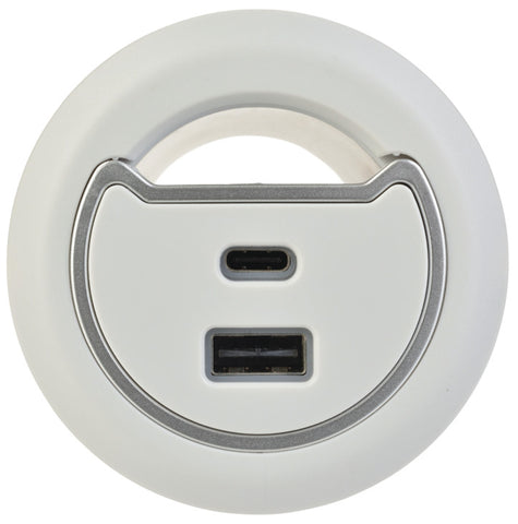 Hafele Grommet Mount Power Station with USB-A/USB-C Power Delivery