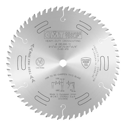 CMT Low Noise & Chrome Coated Circular Saw Blade, With ATB Grind