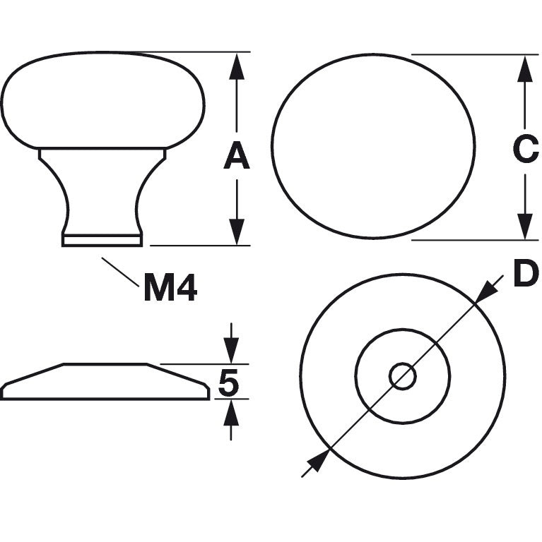 Hafele Mulberry Knob