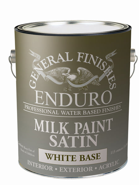 General Finishes QWS Milk Paint, Flat, White, 1 qt Can