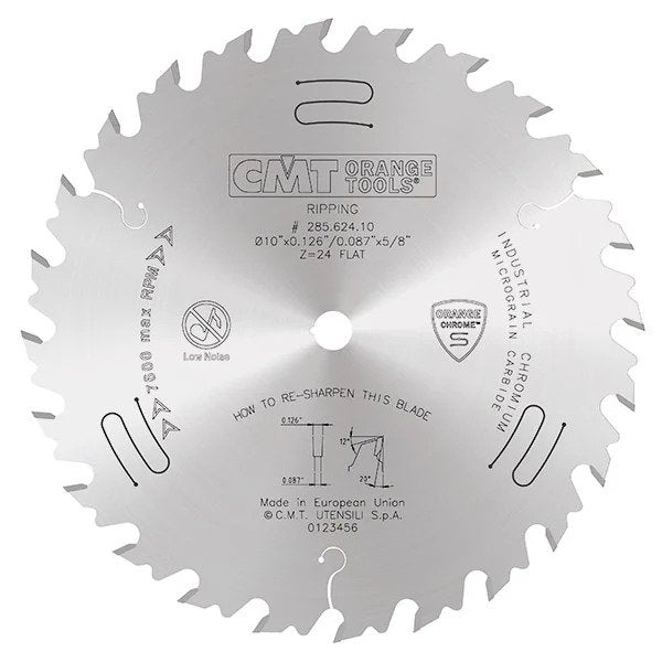 CMT Ripping Blade - Orange Chrome Saw Blade