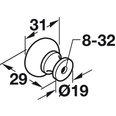 Hafele Windsor Knob, Round